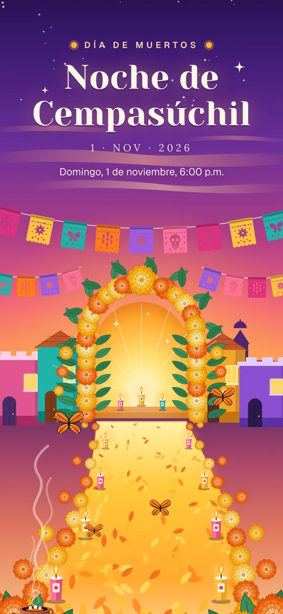 Portada de la plantilla Camino de cempasúchil